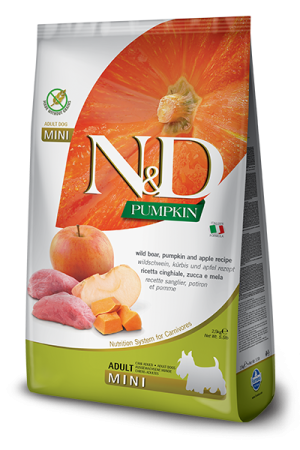 N&D PUMKİN WILD BOAR & APPLE ADULT MINI KÖPEK MAMASI 2.5KG