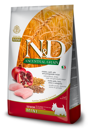 N&D ANCESTRAL GRAIN TAVUK NAR (SENIOR) MINI 2,5 KG