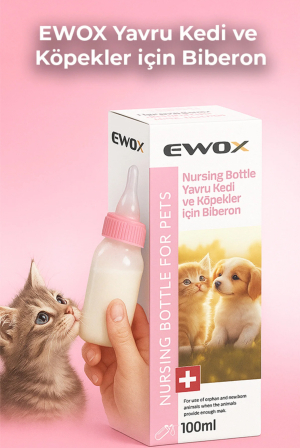 EWOX Yavru Kedi ve Köpek Biberonu 100 ml