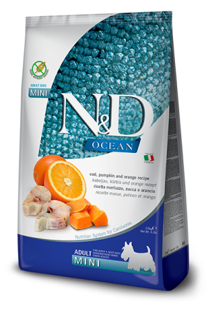 N&D Ocean Dog Cod, Pumpkin & Orange Adult Mini 2,5 Kg