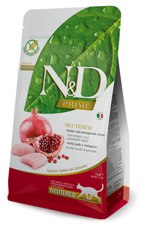 N&D PRİME Chicken & Pomegranate Neutered Kısır Kedi Maması 1.5KG