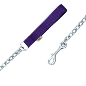 Doggie Konforlu Dokumadan El Yapımı Zincirli Köpek Gezdirme Kayışı 4,5x80cm - Purple