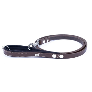 Doggie Konforlu Gerçek Deriden El Yapımı Köpek Gezdirme Kayışı 1,5x160cm - Brown