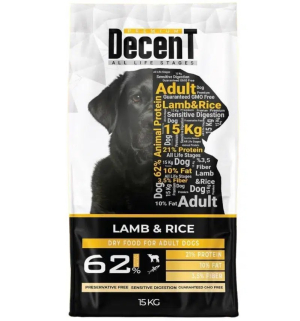 Decent Kuzu Etli Yetişkin Köpek Maması 15 Kg