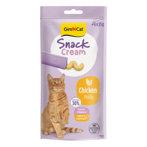 GimCat Snack Cream Tavuklu Krema Kedi Ödül Maması 15gr (6'lı)