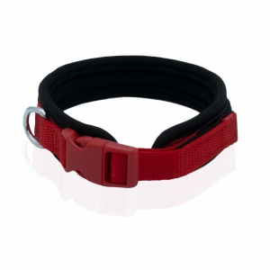 Doggie Havalı Dokumadan El Yapımı Köpek Boyun Tasması 1,5x30-40cm - Red