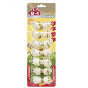 8in1 Delights Bones Köpekler İçin Tavuklu Ağız Bakım Kemiği XS