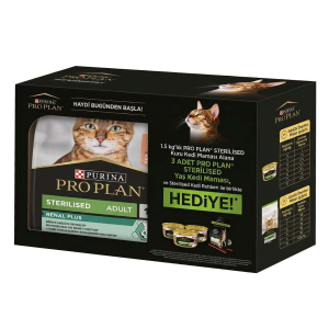 Pro Plan BOX Kısırlaştırılmış Somon Balıklı Kedi Maması 1,5 Kg + 3 Adet Pro Plan Konserve 85 Gr