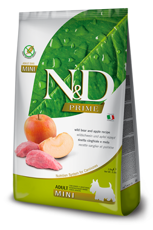 N&D Prime Dog Wild Boar & Apple Adult Mini 2,5 Kg