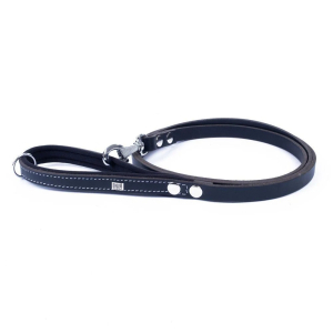 Doggie Konforlu Gerçek Deriden El Yapımı Köpek Gezdirme Kayışı 1,5x160cm - Black