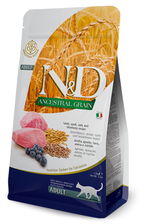N&D Ancestral Grain Lamb & Blueberry Adult Kedi Maması 1.5Kg