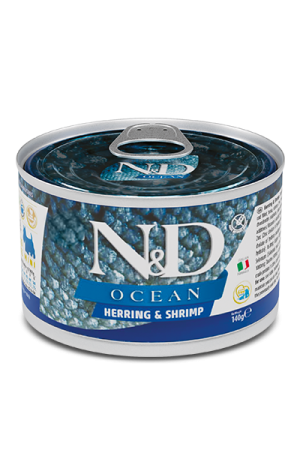 HERRING & SHRIMP ADULT MINI WET FOOD 140GR