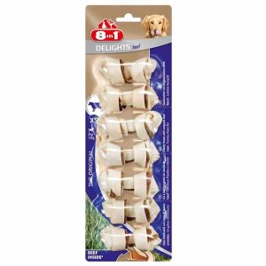 8in1 Delights Bones Biftekli Köpekler İçin Ağız Bakım Kemiği XS