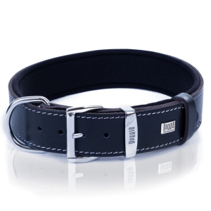 Doggie Konforlu Gerçek Deriden El Yapımı Kemik Süslü Köpek Boyun Tasması 2x35-40cm - Black