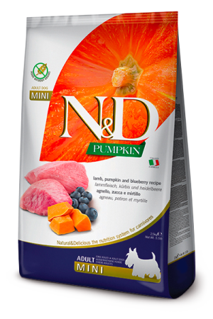 N&D Pumpkin Dog Lamb & Blueberry Adult Mini 2,5 Kg