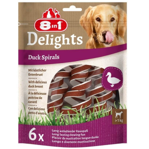 8in1 Smart Delights Duck Spirals Ördekli Burgu Köpek Ödülü 6'lı
