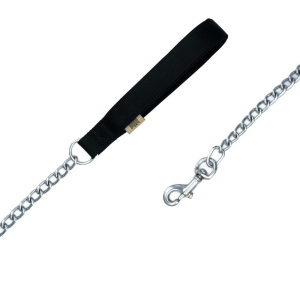 Doggie Konforlu Dokumadan El Yapımı Zincirli Köpek Gezdirme Kayışı 3,5x110cm - Black