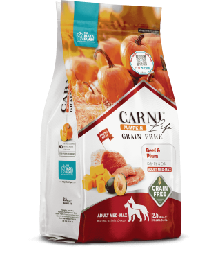 Carni Life Pumpkin Tahılsız Köpek Sığır & Erik Medium & Maxi Yetişkin 2.5 Kg