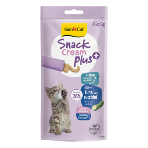 GimCat Snack Cream Plus Ton Balıklı ve Kabaklı Krema Yavru Kedi Ödül Maması 15gr (6'lı)